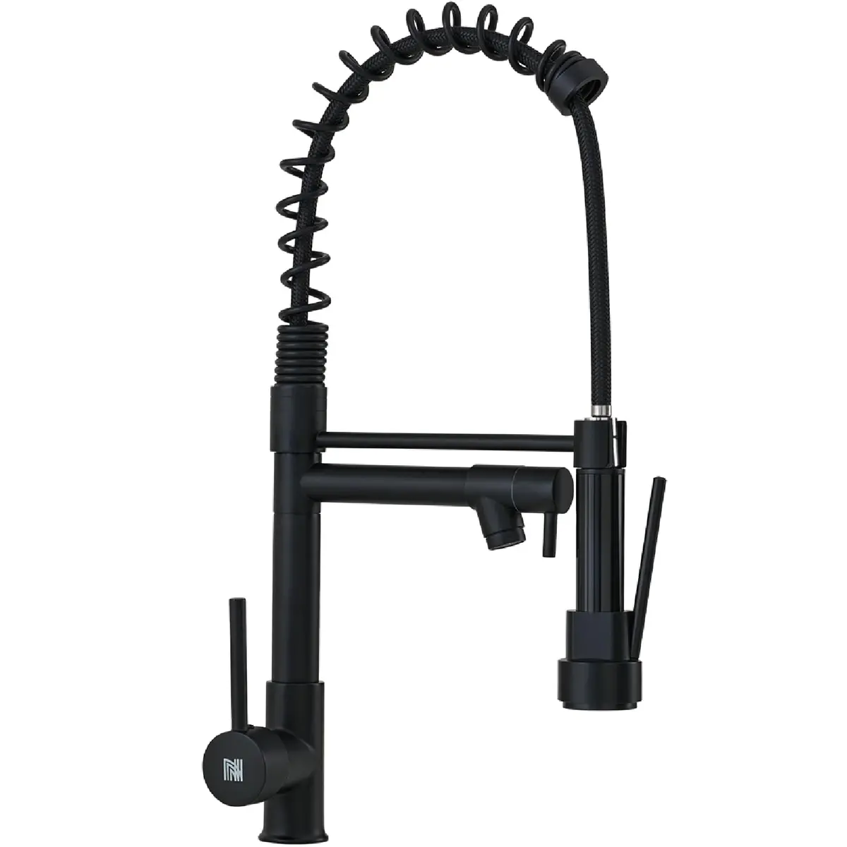 HOLTTER Torneira Cozinha Gourmet Flexível Monocomando Misturador Quente Frio Material Resistente Corrosão Jato Ducha Jato Arejado Spray Luxo Moderna Pia Bancada Cuba Moderna (Preta)