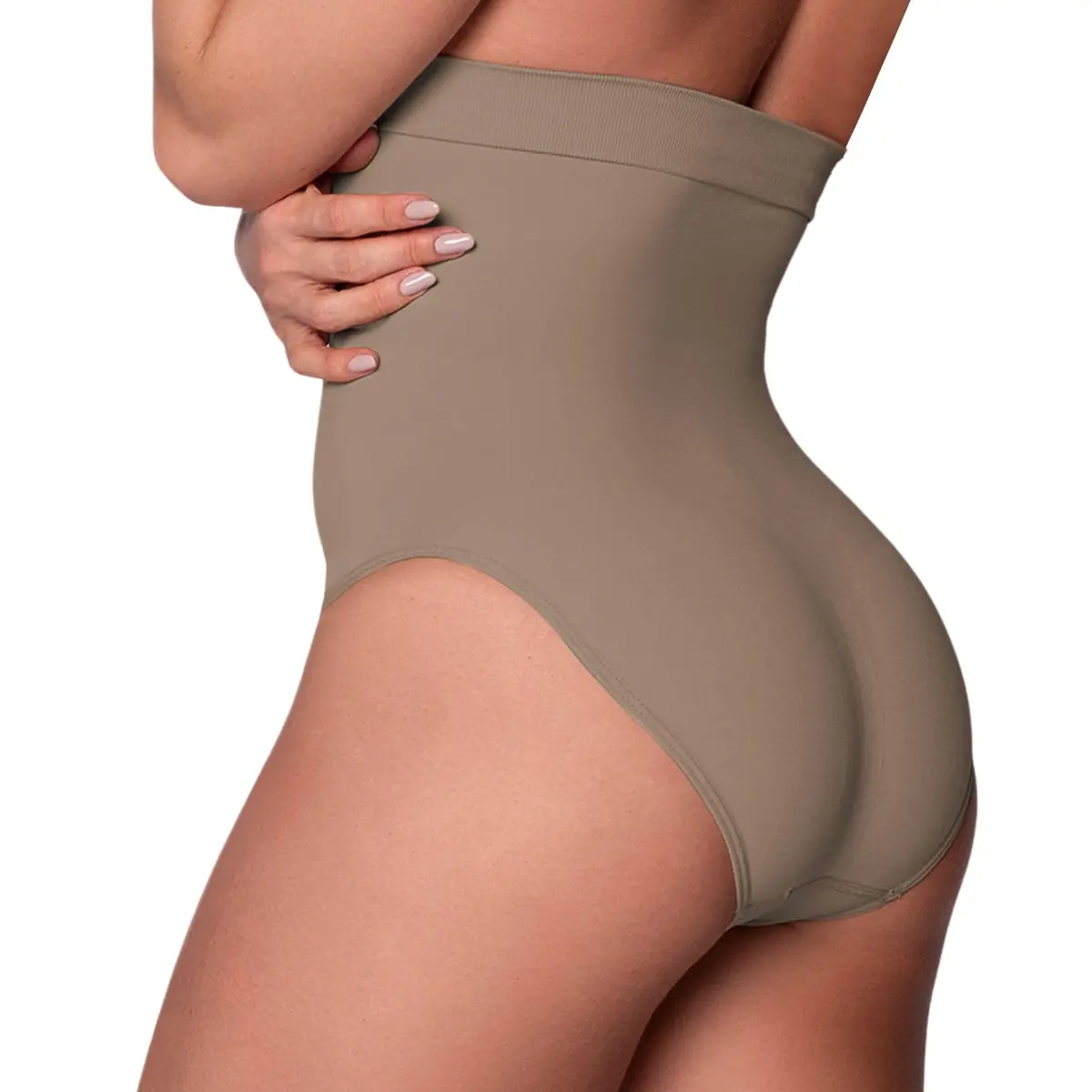 Calcinha Alta Redutora com Silicone no Cós Sem Costura Selene Feminino Adulto