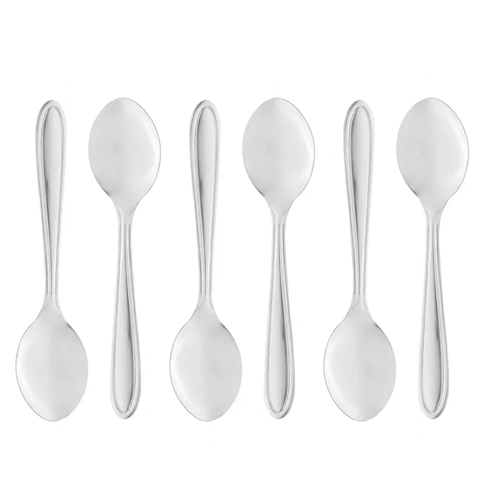 LYOR - Conjunto 6 Colheres para Sobremesa de Aço Inox Gastro 13cm