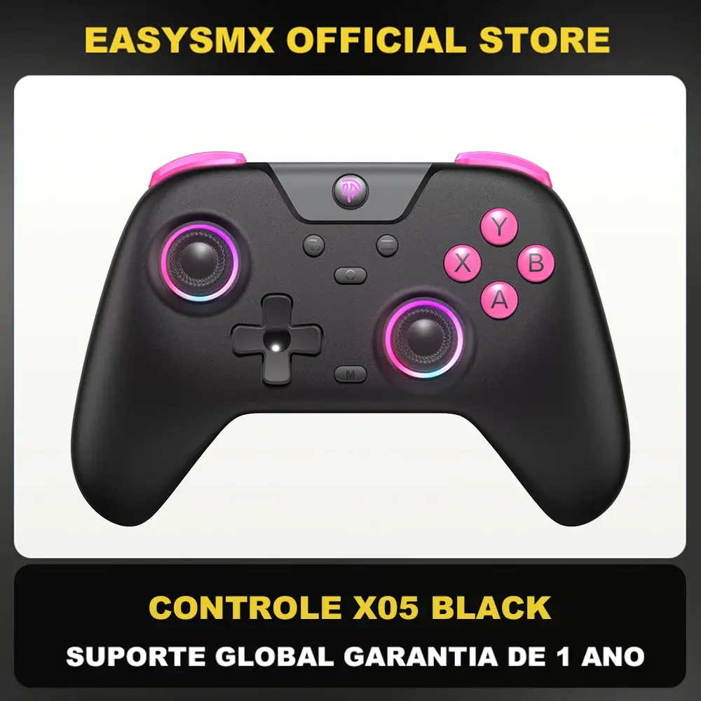 EasySMX X05 controle Gamepad Sem Fio com Bluetooth, Dongle, Com Fio para PC/Celular/Switch/ Steam Gamer, Efeito Hall - 1