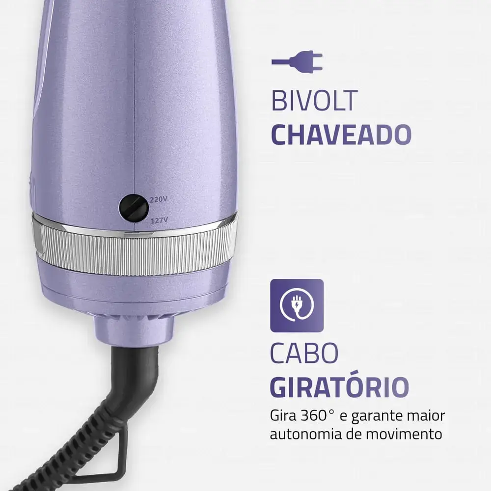 Escova Secadora Space Shine Mondial Lilás 1300w - ES-21 thumbnail 2