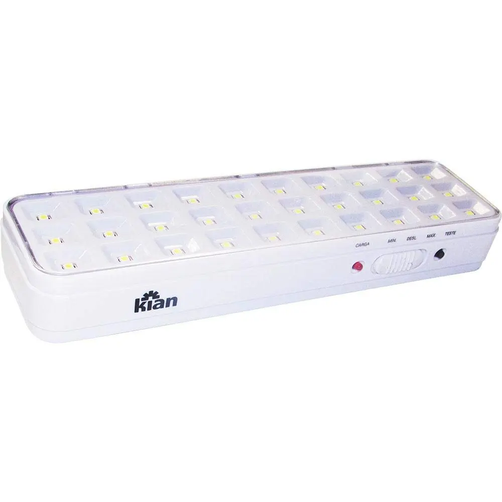 Kian - Luminária de Emergência Portátil 1,5W 6.500K Branca Fria Bivolt