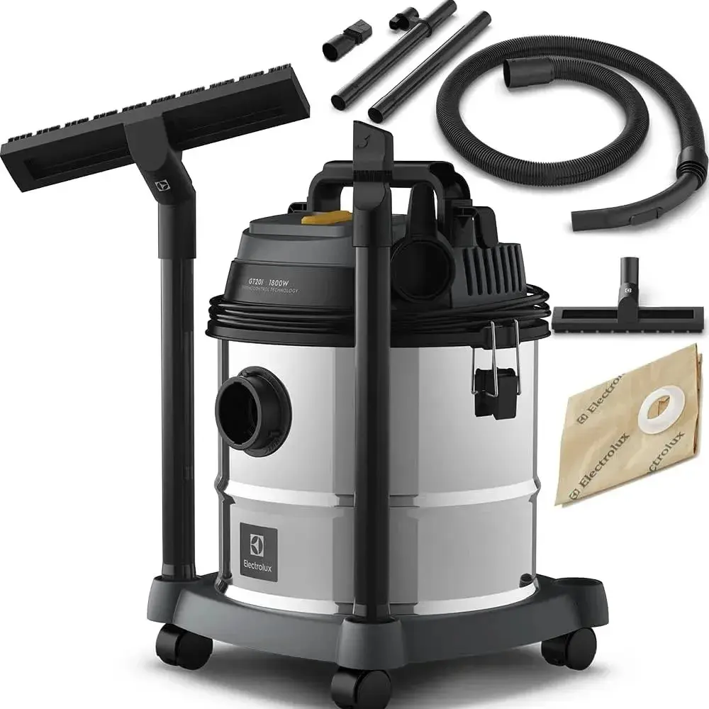 Aspirador Pó e Água Electrolux função Sopro Compacto Líquidos Químicos Inox 1800W 20L total 15L útil protetor térmico GT20i thumbnail 2