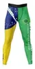 Calça Compressão Jiu Jitsu Bandeira Brasil - 1