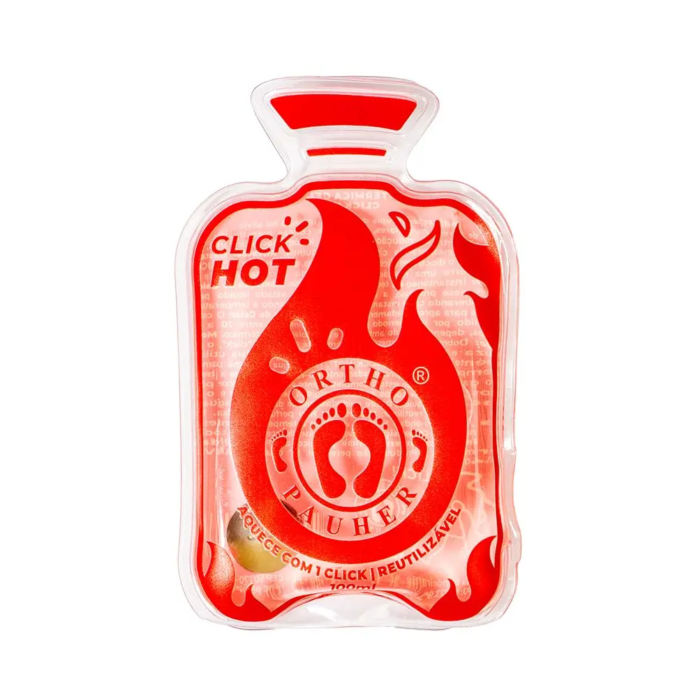 Bolsa Térmica Gel Hot Click Reutilizável Ortho Pauher Vermelho Tamanho Único, 100ml, Vermelho