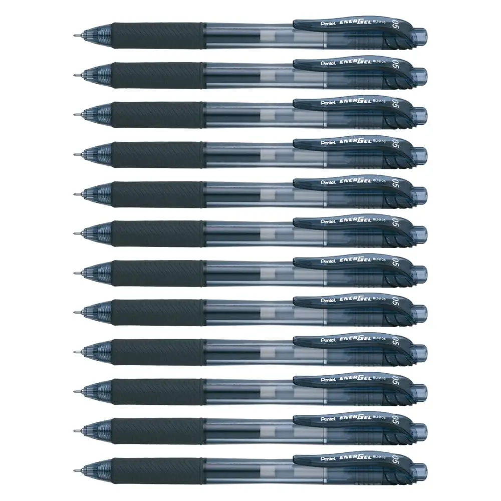 Pentel Caneta Gel Energel X Retrátil Retrátil 0.5mm Preta Caixa Com 12 Unidades BLN105-AN - 1
