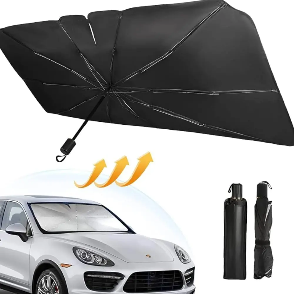 Quebra-Sol Portátil para Carro com Isolamento Térmico e Revestimento Refletivo – Protetor de Para-Brisa Universal com Ventosas