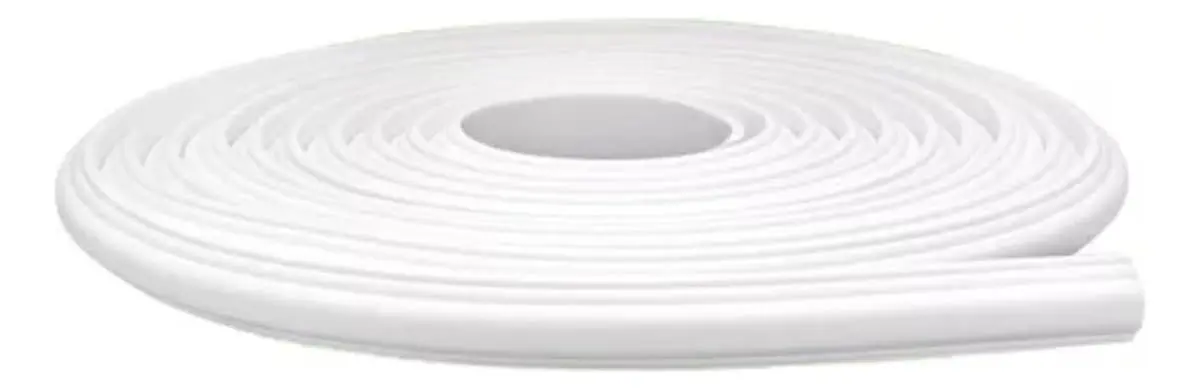 Rodameio em EVA Branco 2,8cm x 5m, Espessura 10mm, Acabamento Decorativo para Paredes, Papel de Parede e Divisórias