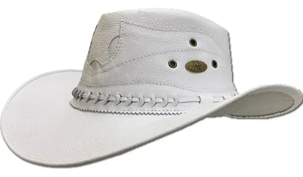 Chapéu Couro Country Kapell Branco GG Modelo Primavera/Verão