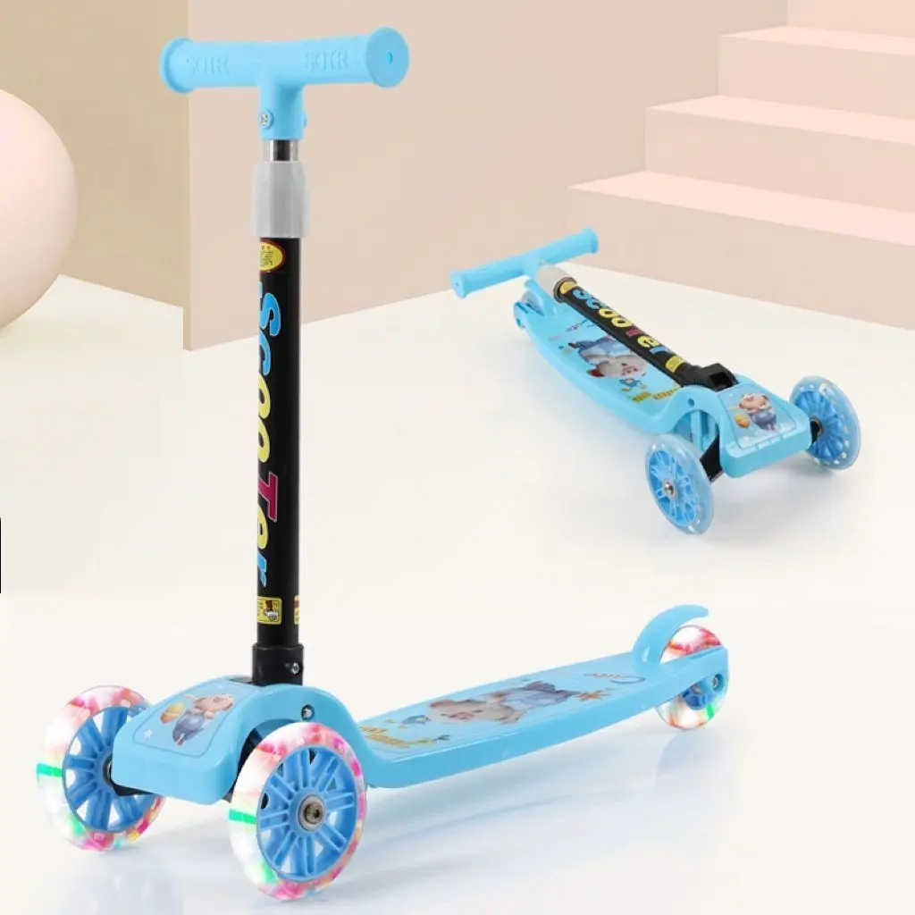 Patinete Infantil 3 Rodas De Led Dobrável Scooter Crianças--1715 - 1