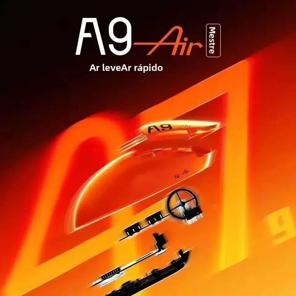 Mouse Gamer Sem Fio ATK A9 Air Tri-Mode Dual 8K PAW3950 Ultra Leve 53g 800mAh 42000DPI 750IPS Ergonômico para PC e Esportes Eletrônicos