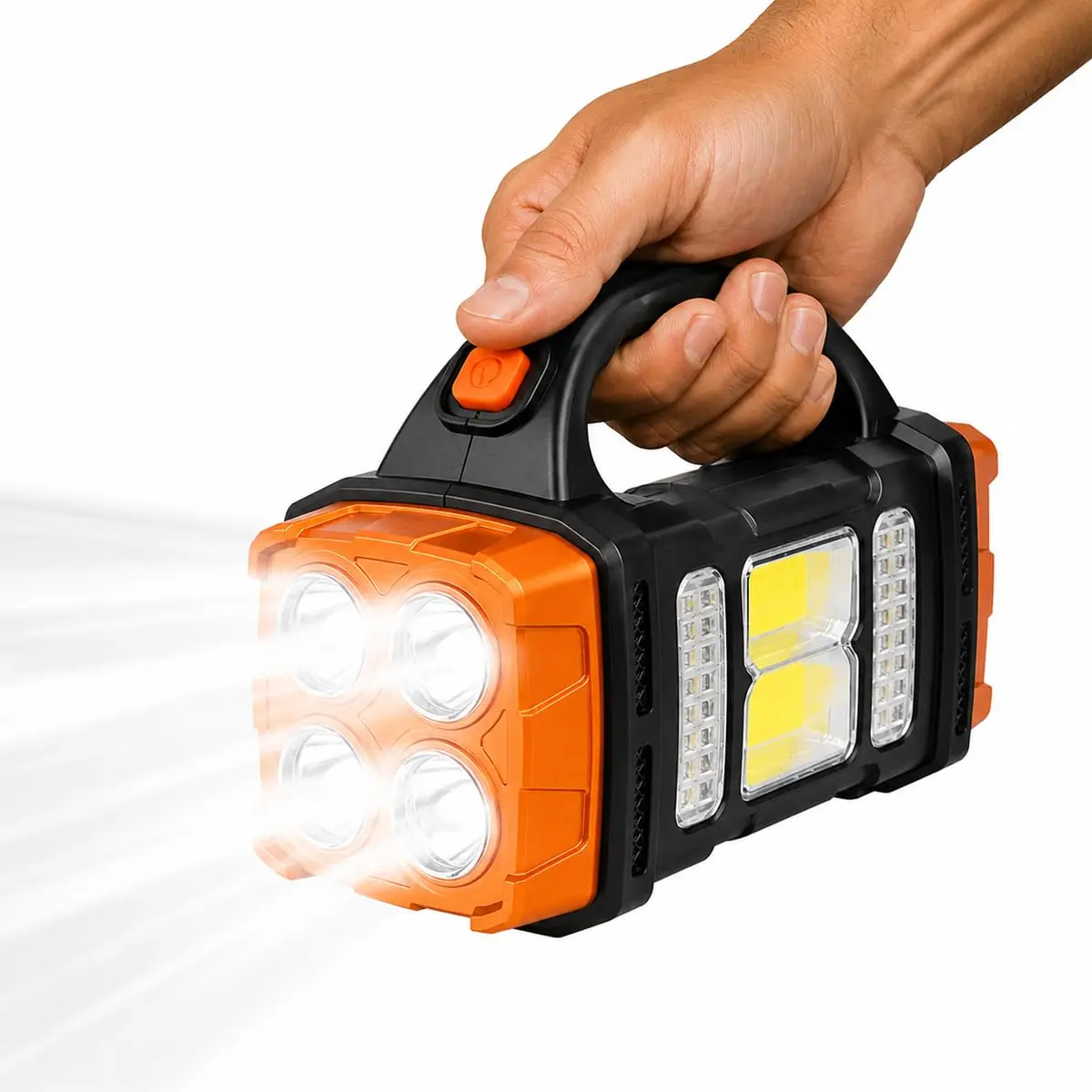 Lanterna LED Recarregável Solar e USB com Power Bank 40/70 LEDs Resistente à Água IP44 Iluminação Potente Portátil Camping