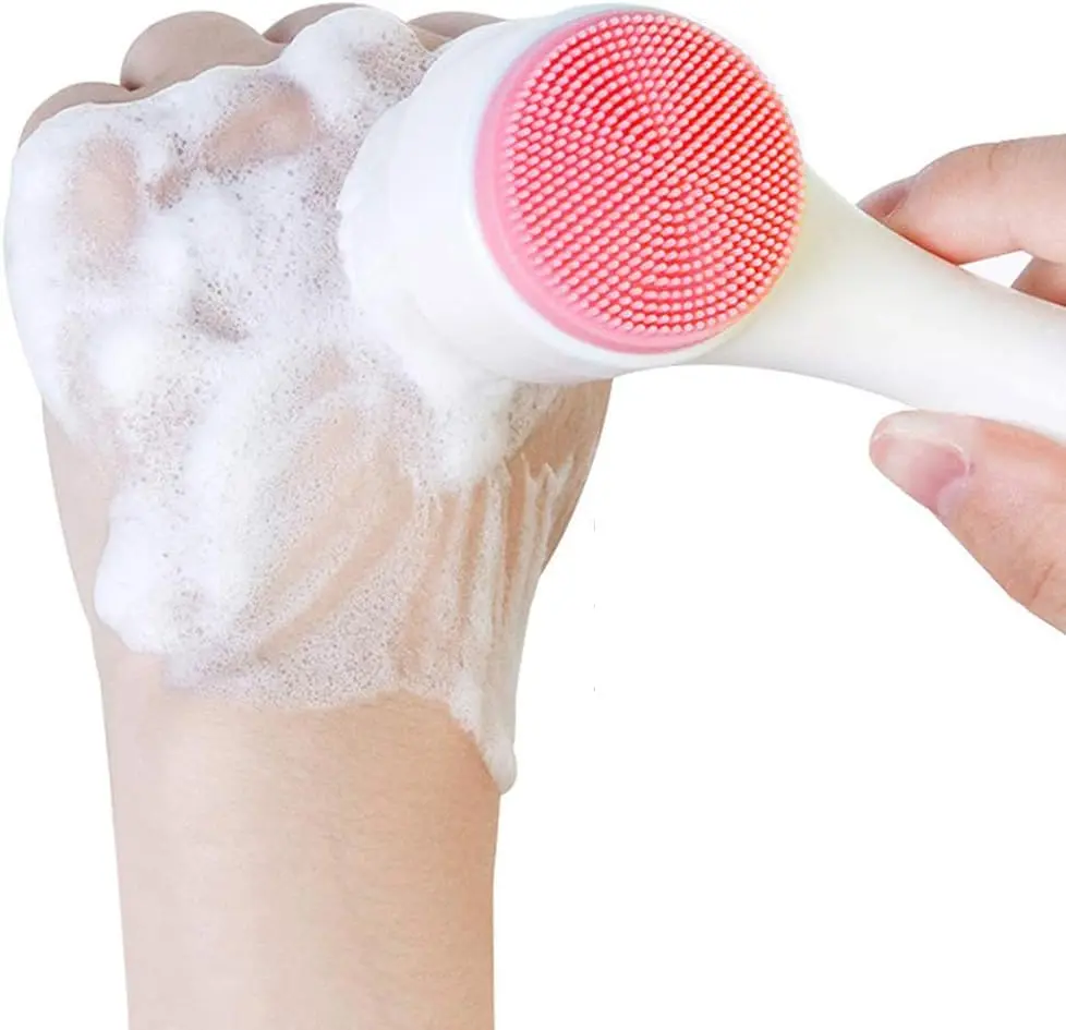 Escova de Limpeza Facial 2 em 1 com Massageador de Silicone | Skincare para Homens e Mulheres, Adequada para Uso Diário, Limpeza Profunda, Qualidade Premium