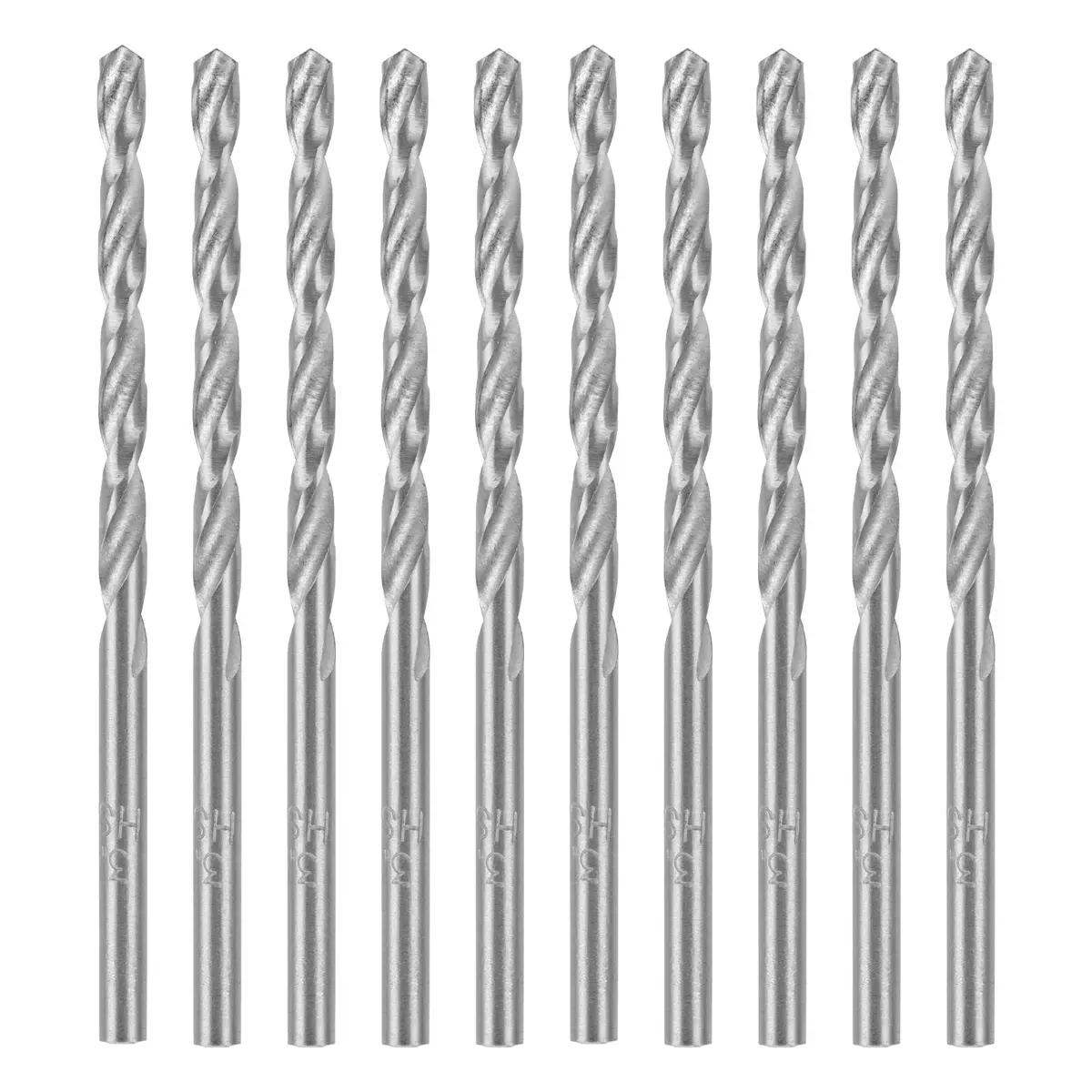 MTX Broca para Metal 3,5 mm HSS Aço Rápido Polida – Ângulo 135°, Norma DIN 343, Haste Cilíndrica, Kit com 10 Peças