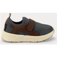 Infantil - Tênis Escolar Masculino Bibi B Flow Cinza e Marrom 22