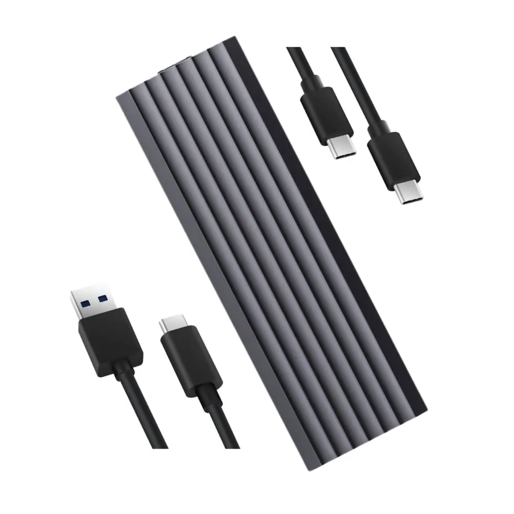 Case Externo para SSD M.2 NVMe Hiksemi MDC1 Cinza USB Tipo-C 3.2 Gen2 10Gbps HS-HUB-MDC1 - 1