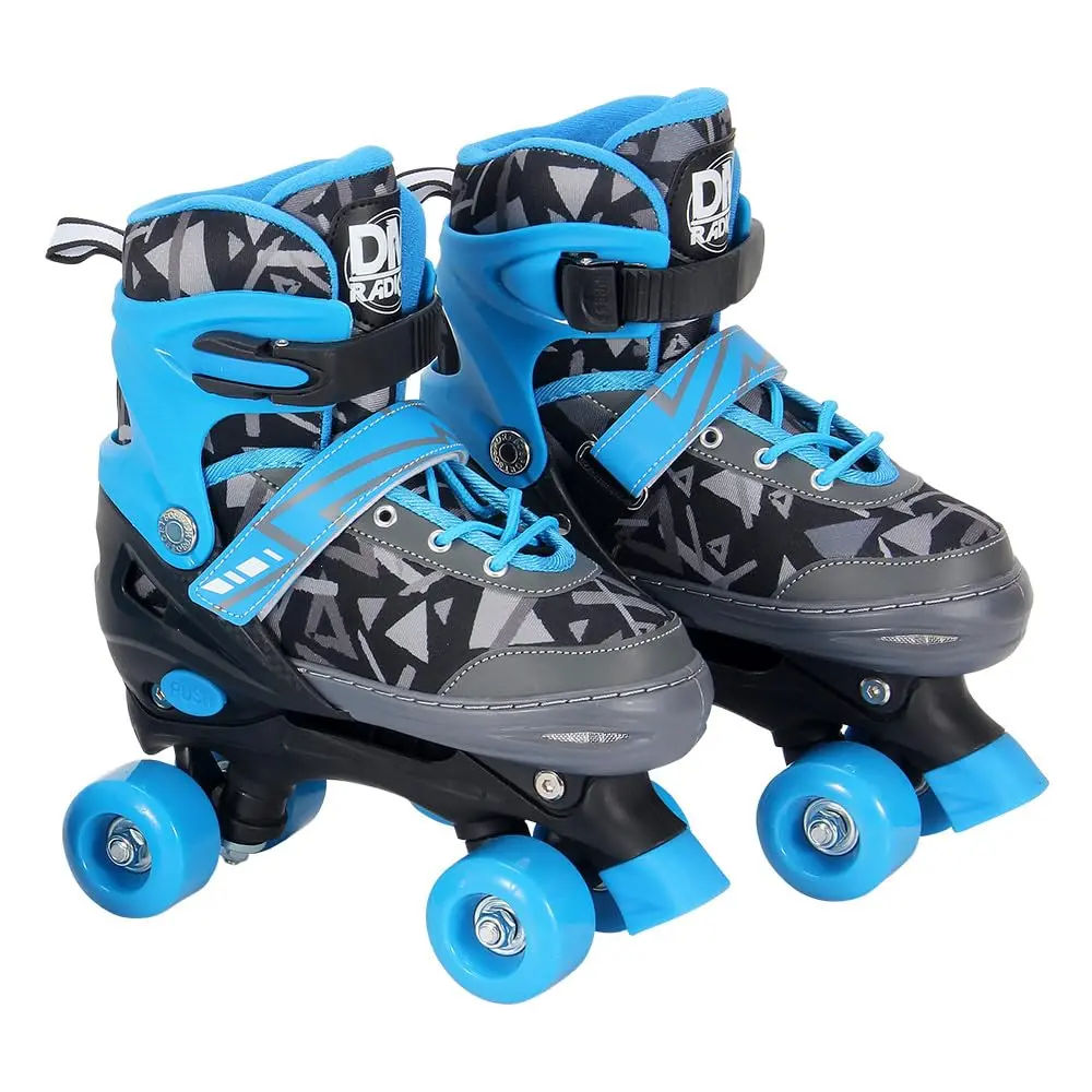 Patins Roller Ajustável Cadarço com Acessórios Azul 30-33 DM Radical