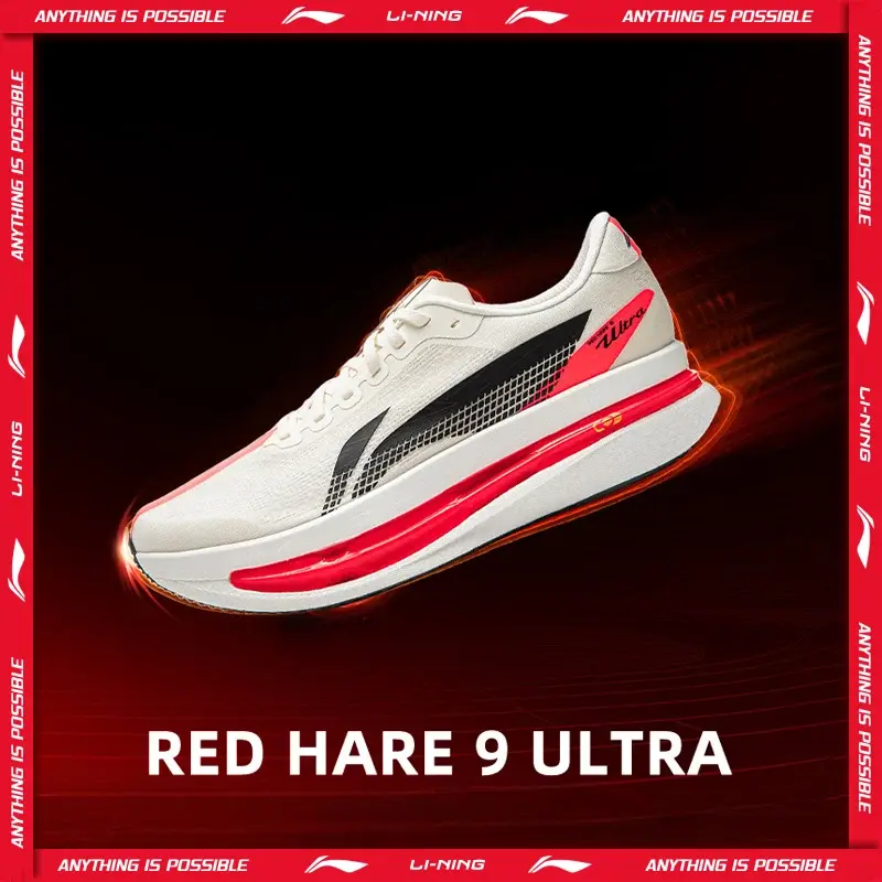 [Suguru Osako Style] Tênis de corrida masculino Li-Ning RED HARE 9 ULTRA BOOM FIBER respirável e leve ARPW007