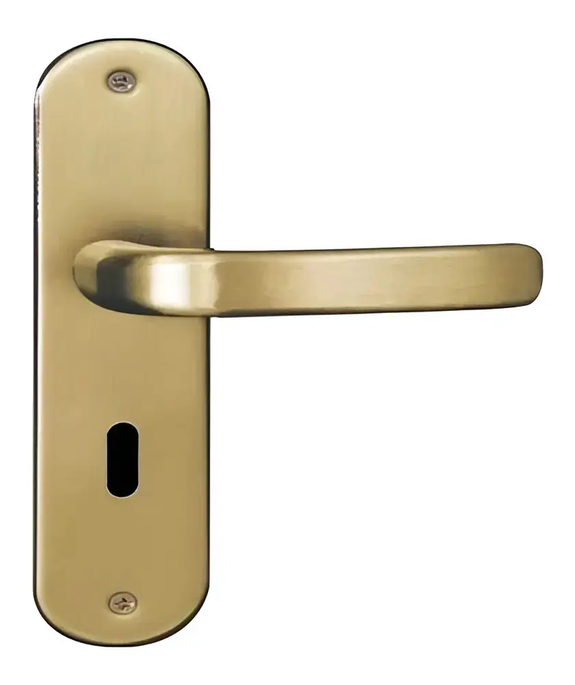 Fechadura MGM Stilo Interna Porta Quarto Bronze com Maçaneta e Chaves - 1