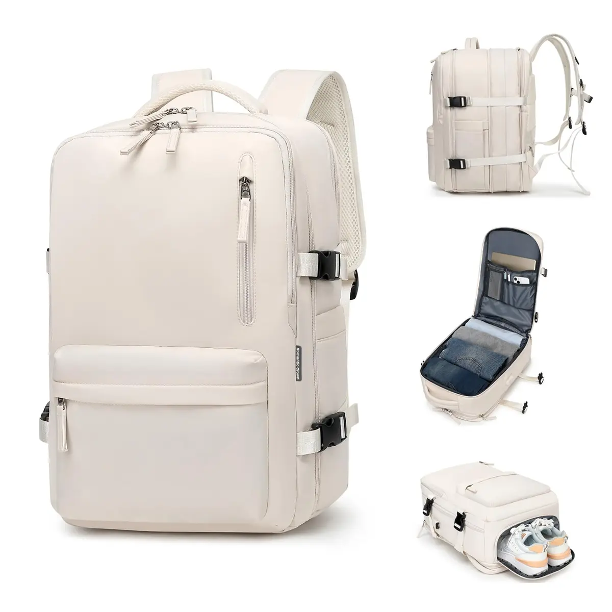 Romantic Crown Mochila Feminina Masculino Viagem Expansível para Notebook