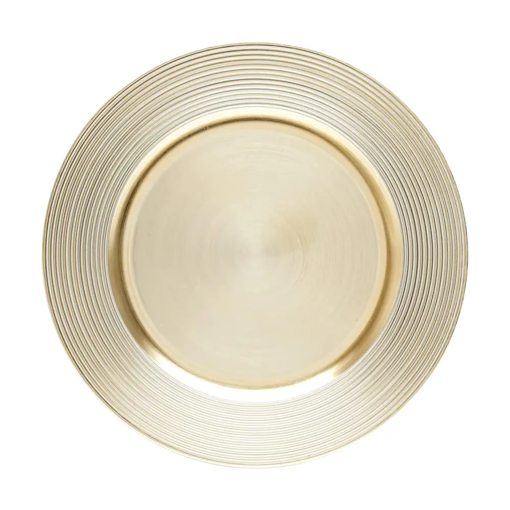 Sousplat de Plástico Dourado 33cm - Wolff
