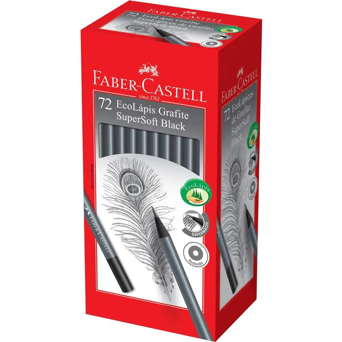 Lápis Redondo, Faber-Castell, 907SOFT, Grafite, pacote de 72