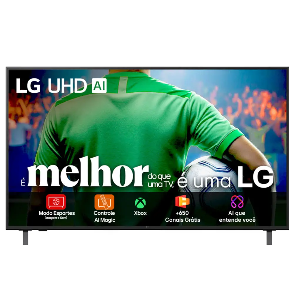 Smart TV LG 4K UHD AI 55" Polegadas, Processador α7 Gen8, webOS 25 - 55UA8550PSA