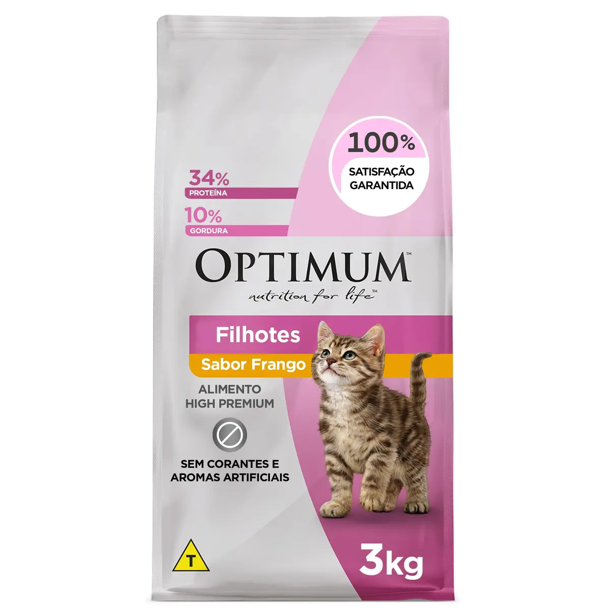Ração Optimum para Gatos Filhotes Sabor Frango 3kg