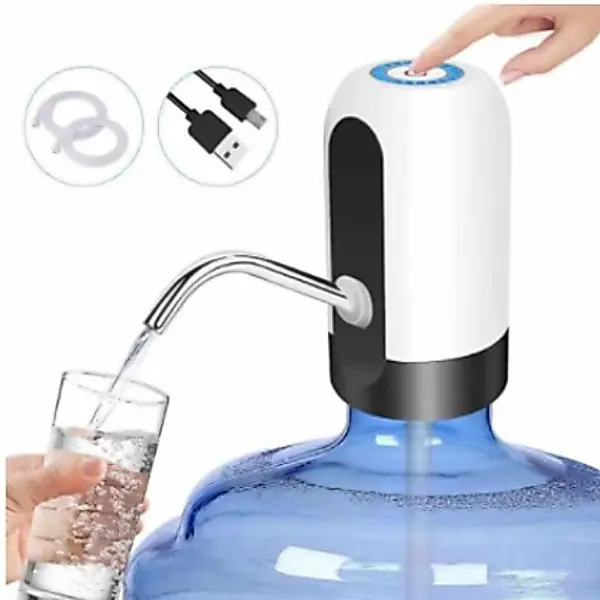 20L Bomba Elétrica De Galão Recarregável Universal Bebedouro Com Carregamento USB Para Galão Garrafão De Água - 1
