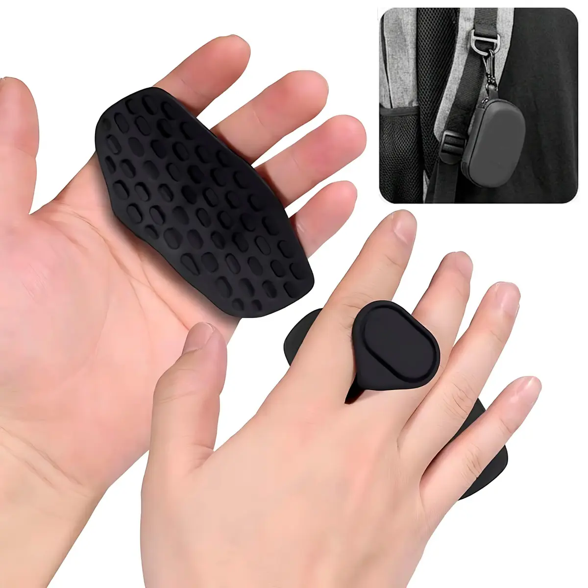 Luva Academia Crossfit MHSHOP - Grip Antiderrapante Musculação - Protetor Palmar Feminino e Masculino - Luva Treino Fitness com Estojo