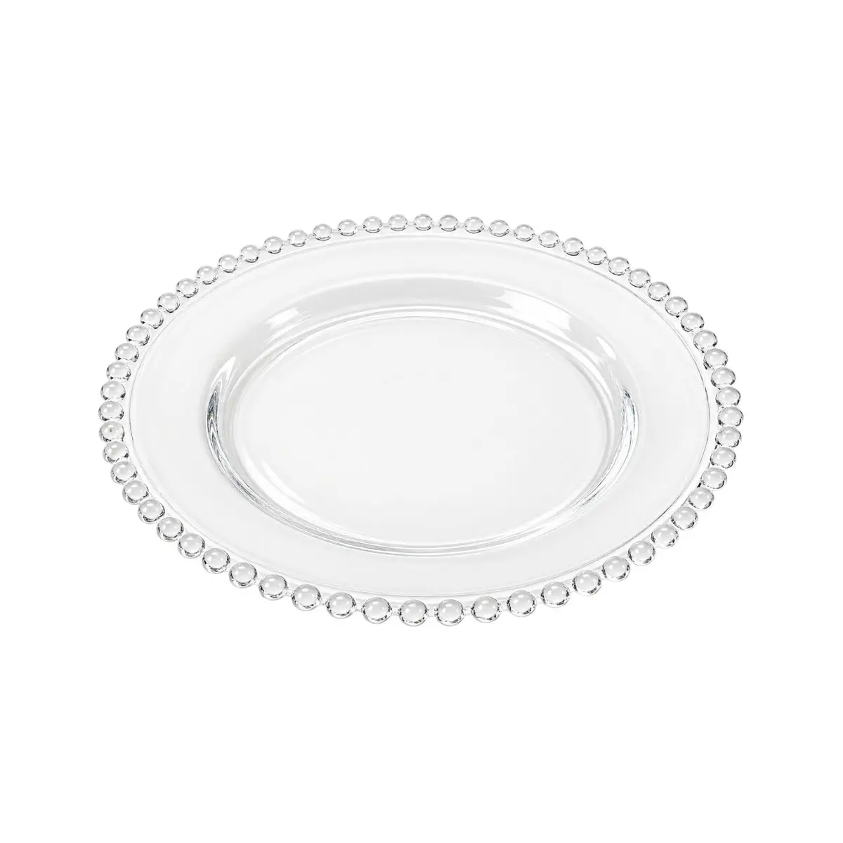 PRATO CRISTAL PEARL 28CM TRANSPARENTE
