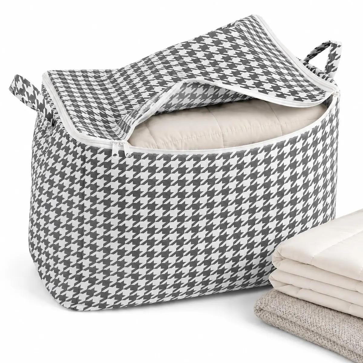 Wadukud Organizador de Roupa 110L 52 x 40 x 52 cm | Cesta de armazenamento em tecido não tecido para organizadoras de roupas, cobertores em armários ou espaços domésticos