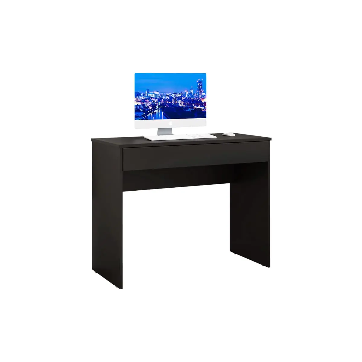 Escrivaninha Mesa para Computador com Gaveta 90cm Home Office e Estudo Mega Chicó Preto