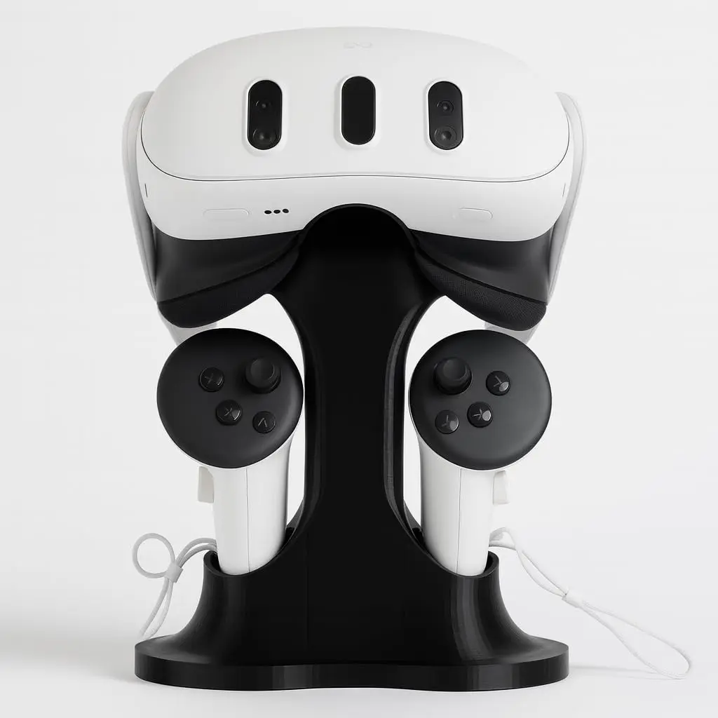 Suporte para Óculos VR Meta Quest 1 2 e 3 e pro, Stand para Headset VR e Controles, Base Organizador - 1