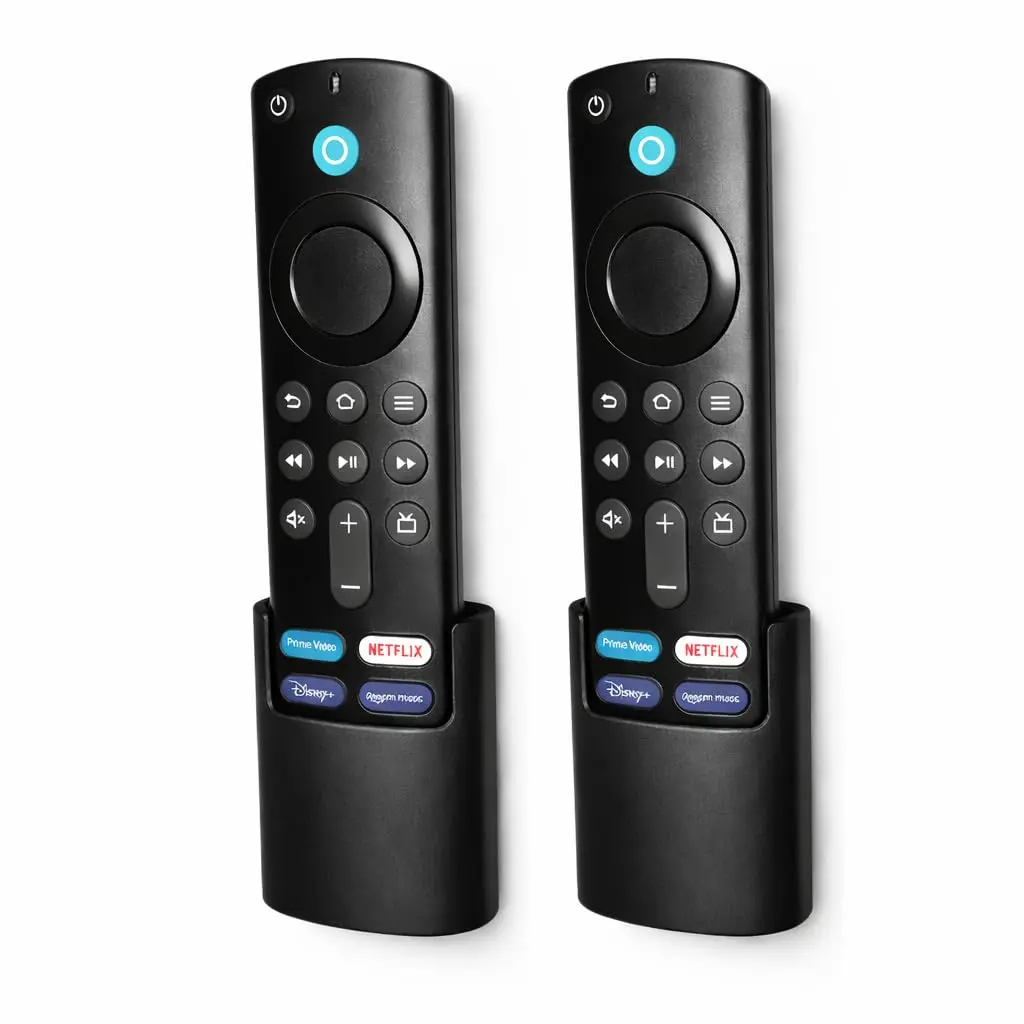 Suporte para Controle Remoto Fire Stick TV Amazon, Porta Controle de Parede com Fita 3M, Organizador FireStick (Kit com 2)