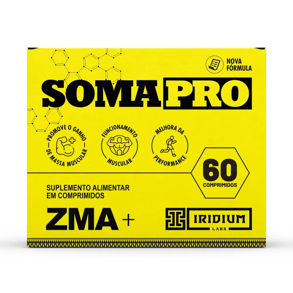 Soma Pro - 60 comp, Iridium Labs, Amarelo, 60 Comprimidos