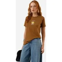 camiseta feminina energia de senhora marrom