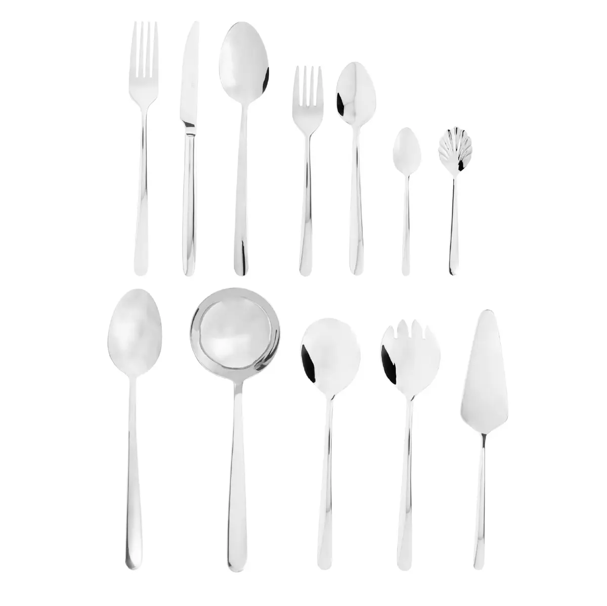 WOLFF Faqueiro de Aço Inox Viena 54 Peças Com Caixa Litografada - Jogos de Talheres - Mesa Posta - Utensílios de Cozinha, Enxoval, Casamento, Decoração
