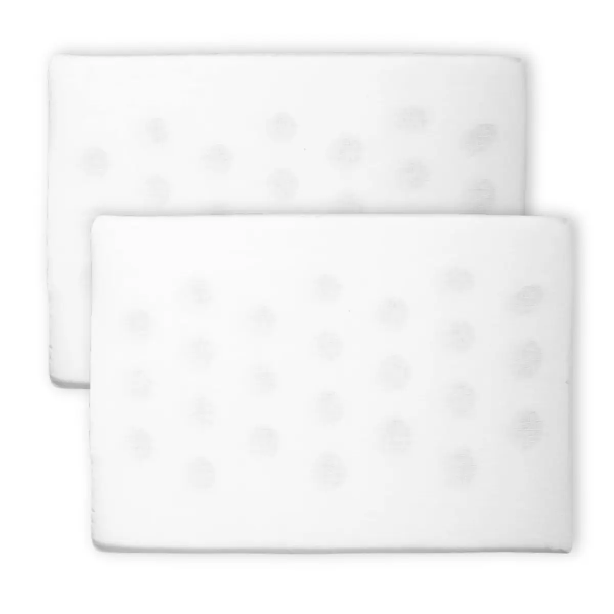 Kit 2 Travesseiros Bebê 29x19x3cm – Respirável, Antialérgico, Conforto para Berço e Carrinho Branco Unissex - 1