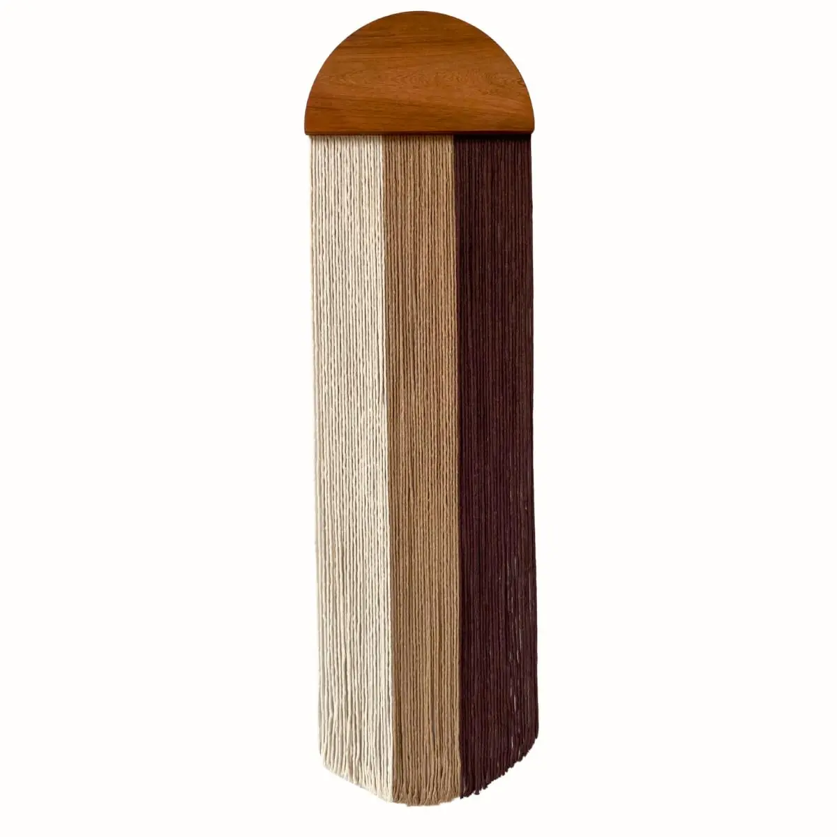 Casa Magê Presentes Painel Macramê Meia Lua Boho Chic com Franjas – Enfeite Decoração de Parede para Sala e Quarto