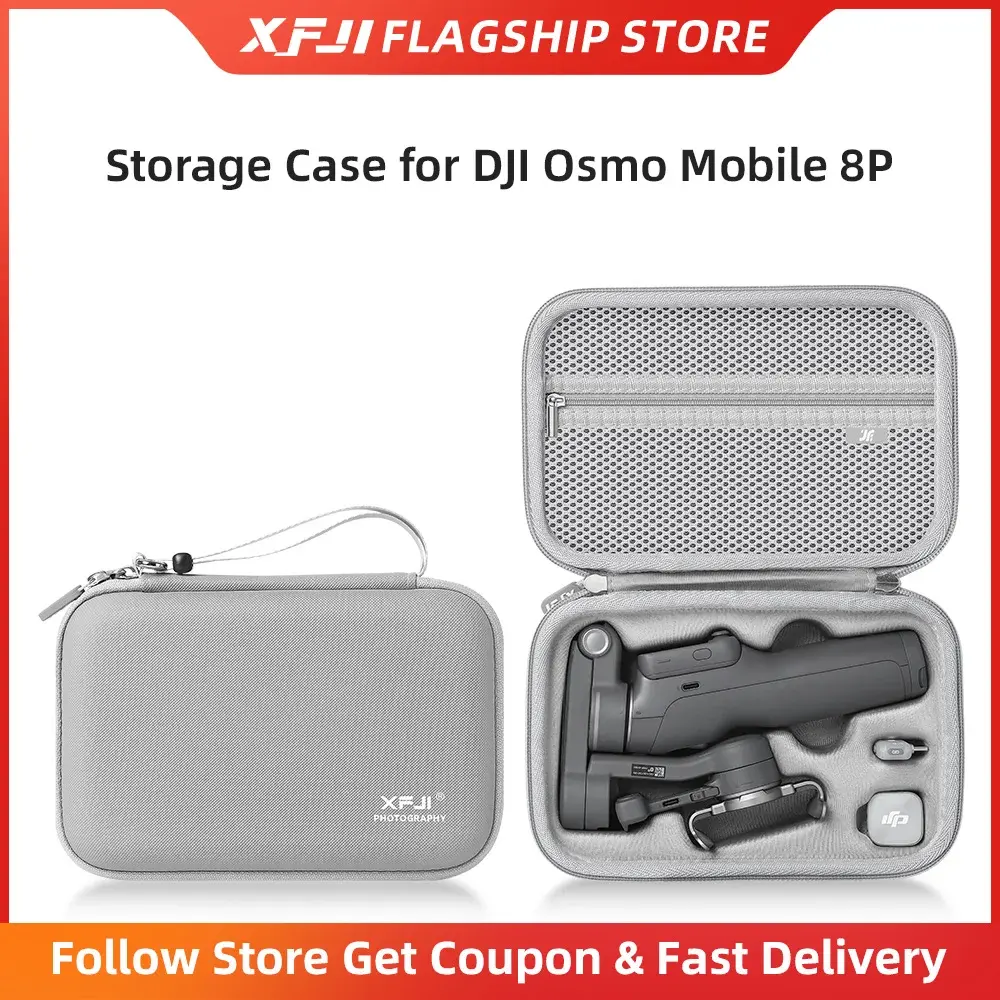 Estojo de Transporte Portátil XFJI para Estabilizador Gimbal DJI Osmo Mobile 8P, Acessórios OM 8P, Bolsa de Ombro EVA à Prova de Arranhões - 1