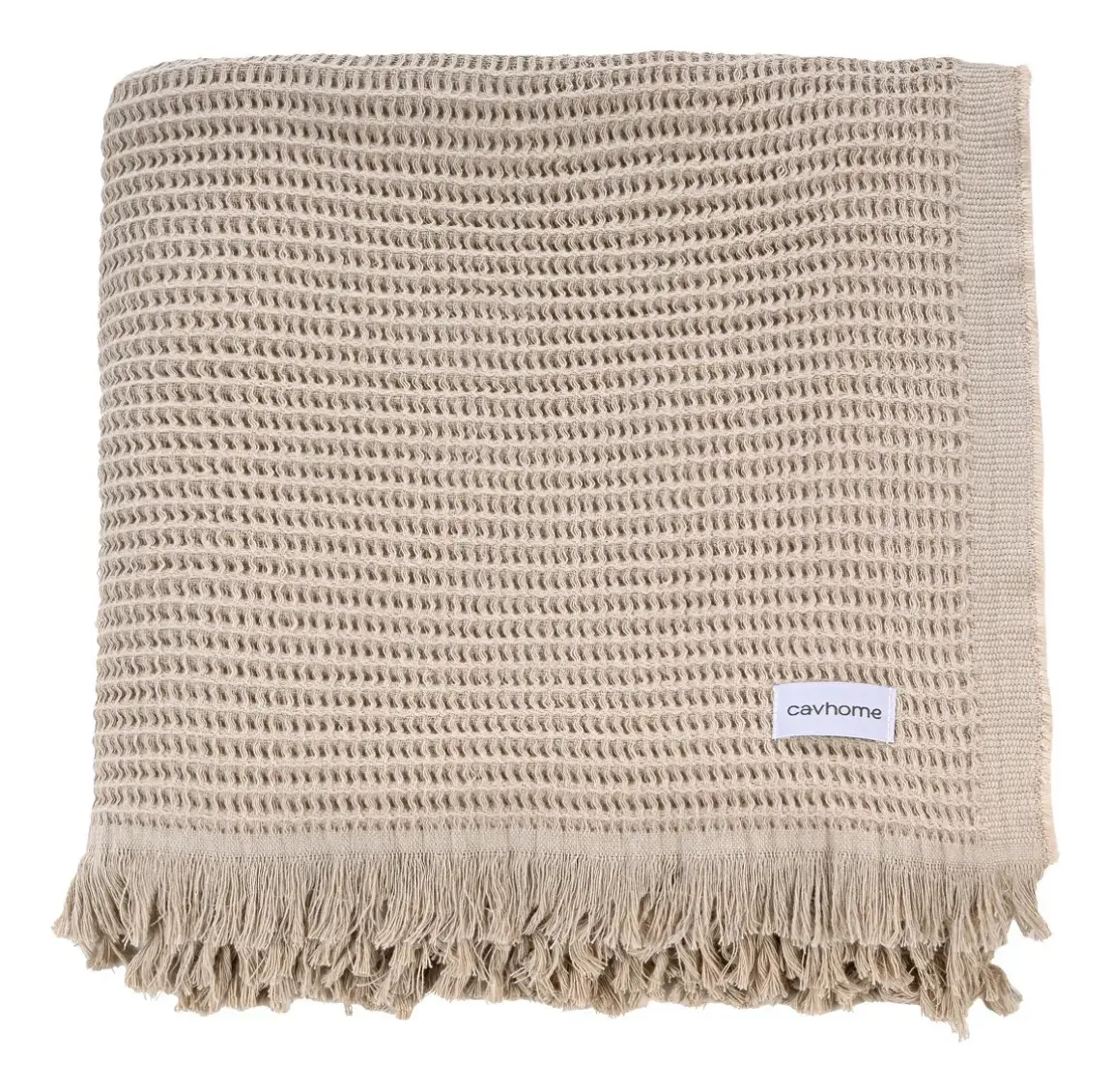 Manta Decorativa Cavhome 100% Algodão Piquet Nude 1,50x2,00m