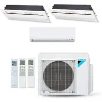 Ar-Condicionado Multi Split Inverter Daikin 24.000 BTUs (1x Evap HW 9.000 + 2x Evap Cassete 1 Via 12.000) Quente/Frio 220V