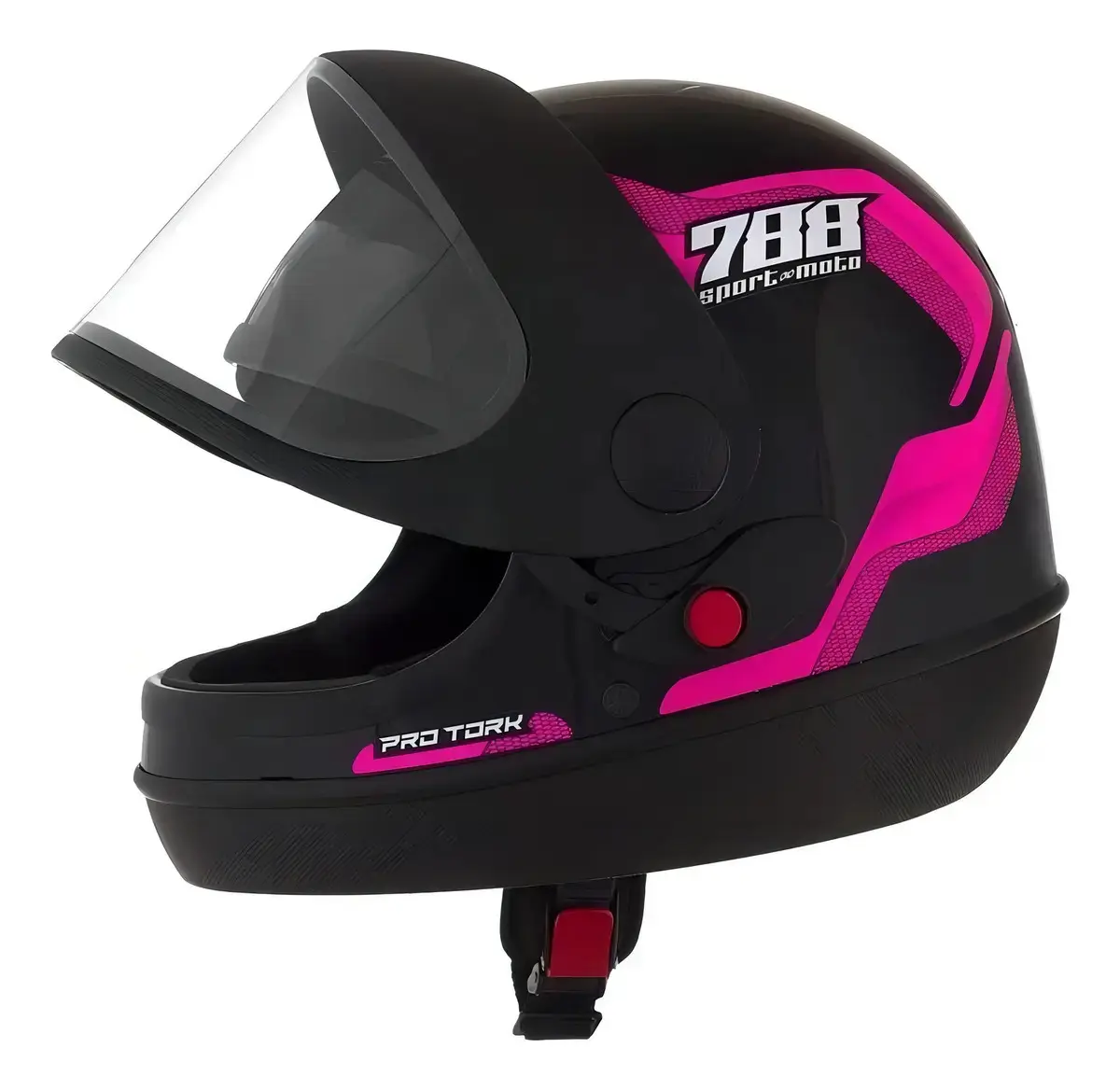 Capacete Para Moto Pro Tork Sport Moto 788 Cor Rosa Tamanho do capacete 56