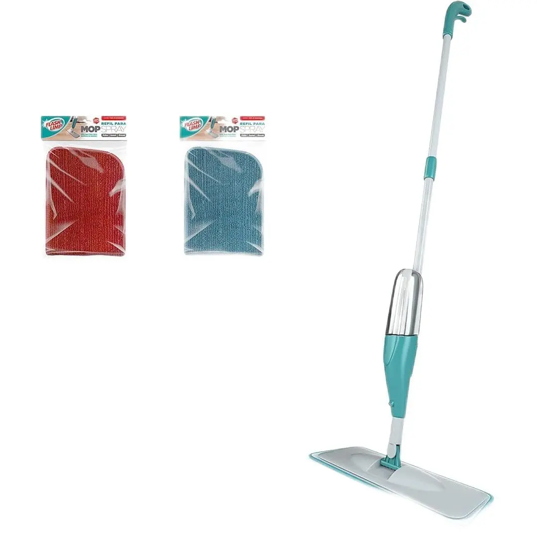 Flash Limp - Kit Mop Spray Fit 0556 + 2 Refis Extra De Microfibra para Chão - KIT1768 - Verde
