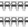 Cadeira de jantar Top Chairs Allegra estrutura de cor preto y assento negro x 10 unidades - 1