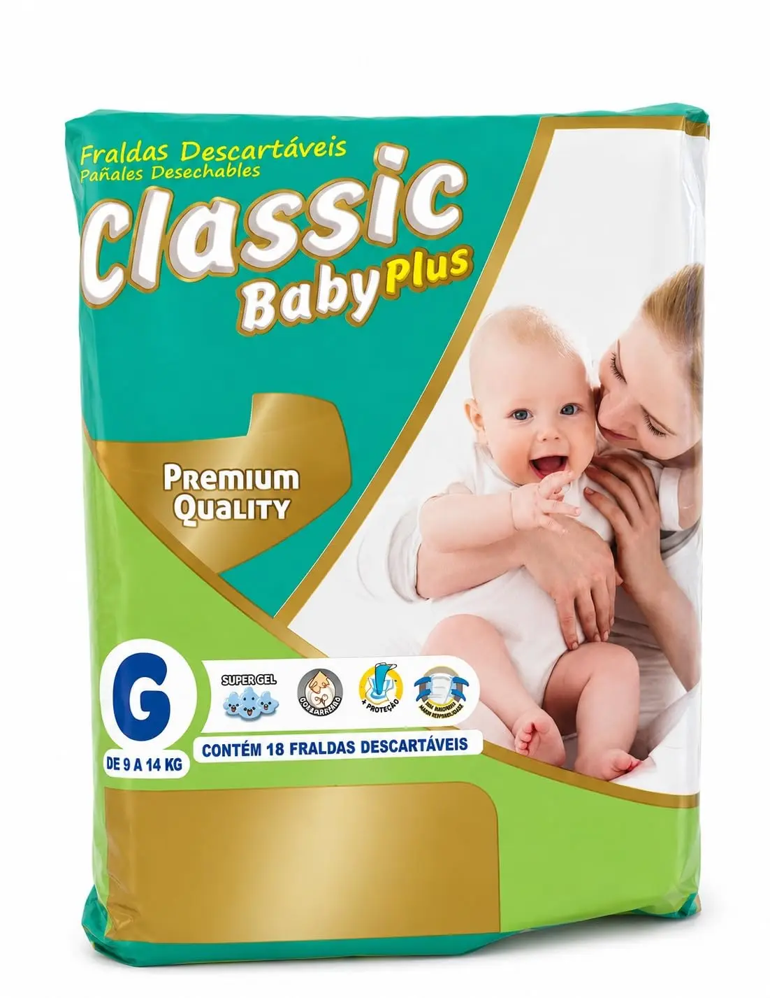 Fralda Classic Jumbo Jumbinho G - Pacote com 18