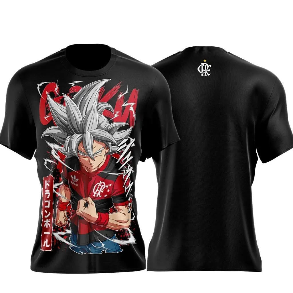 Camiseta Camisa Masculina Goku Torcedor Blusa Times de Malha 100% Algodão Envio Imediato - 1
