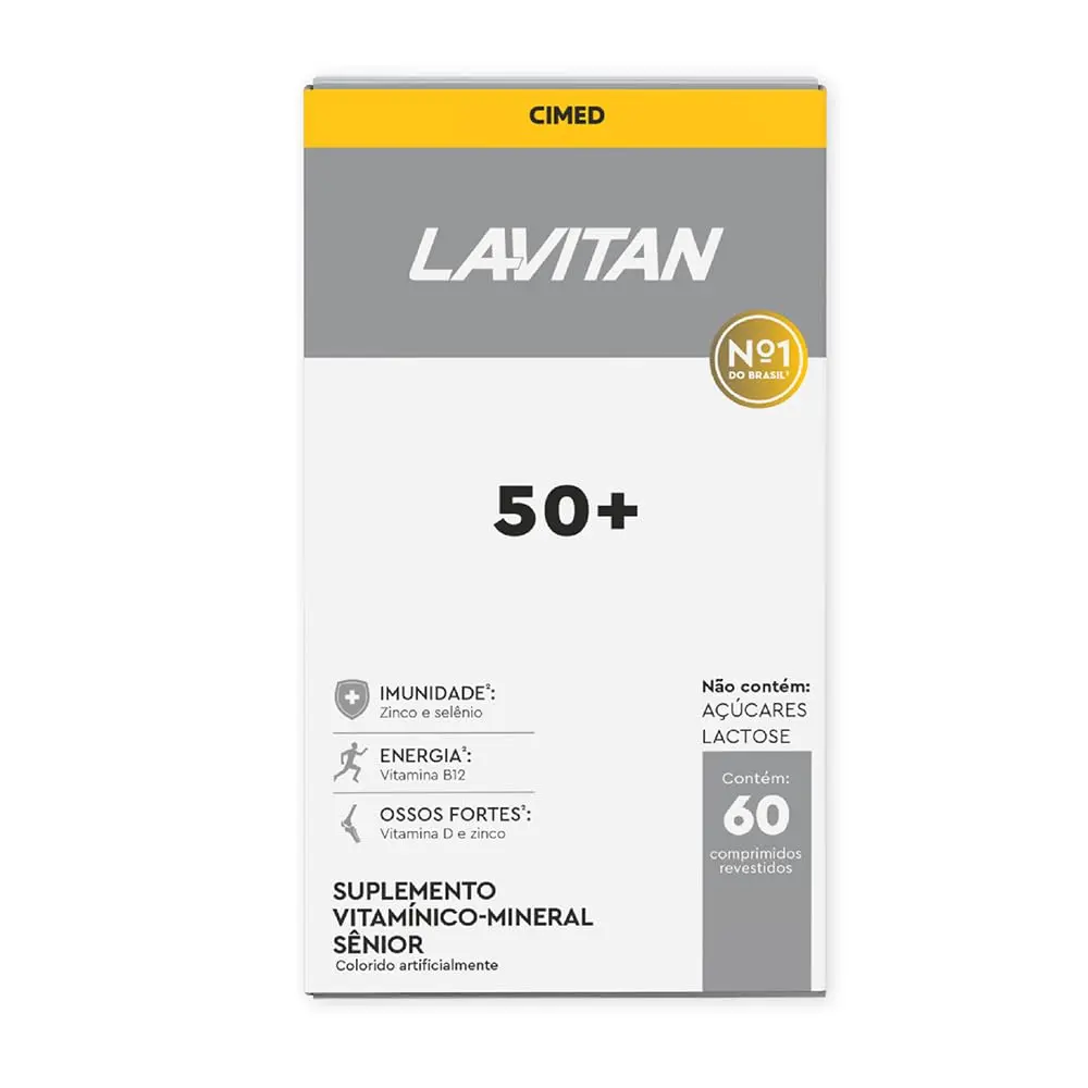 Multivitamínico Lavitan 50+ Com 60 Comprimidos - 1