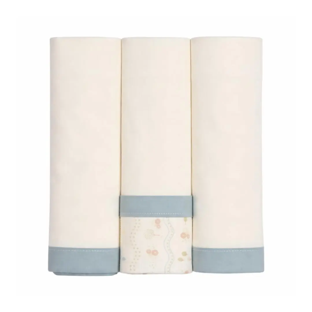 Cueiro Manta com Faixa Papi Encantos 80 cm x 80 cm - Contém 3 Unidades, Tratorzinho